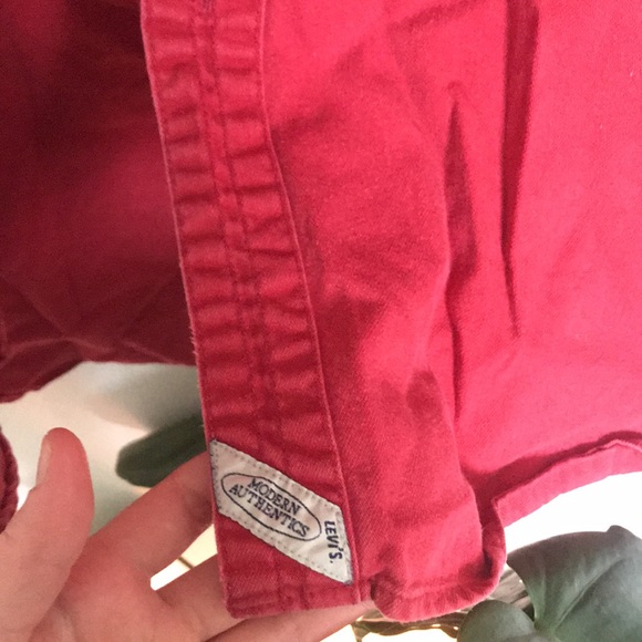 Red Levi Denim Shirt - Picture 3 of 4